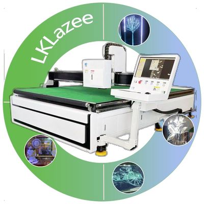 Grande tamanho de vidro Lklazee 2513 Bloco de vidro máquina de gravação a laser verde interior com 2