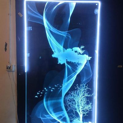 Grande tamanho de vidro Lklazee 2513 Bloco de vidro máquina de gravação a laser verde interior com 2