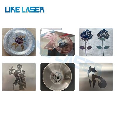 Máximo 50W 100W DIY teclado Color Steel Qr Code Ball Pen Rotary Deep Aluminium Logo Bronze Laser Engraving Machine para Metal 3D