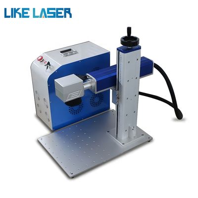 Máquina de marcação por laser de fibra de modelo portátil de controlo por computador para marcação de padrões de máscara