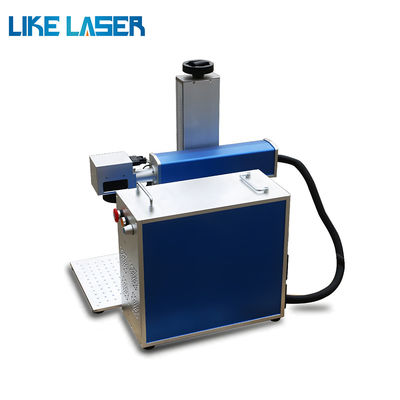Máquina de marcação por laser de fibra de modelo portátil de controlo por computador para marcação de padrões de máscara