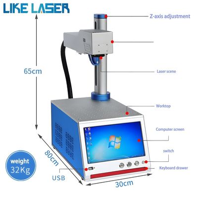 Lojas de vestuário LIKE-F-ILM-001 Máquina de marcação a laser de fibras Gravação e corte de plástico