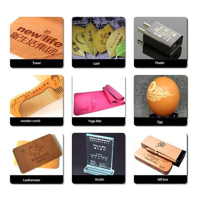 0-1,2 mm Profundidade de marcação Ar de resfriamento CO2 Máquina de marcação por laser de gravura para logotipo personalizado